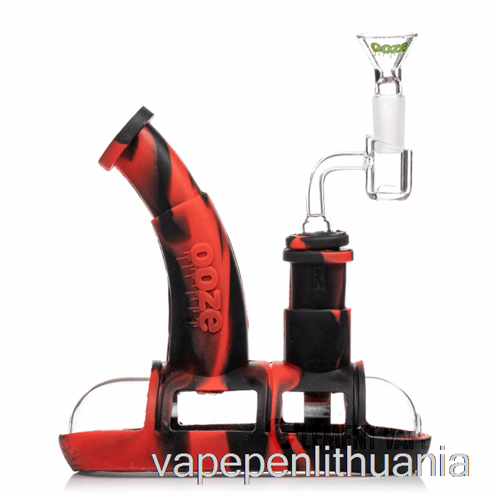 Ooze Garlaivis Silikoninis Vandens Vamzdis Lava (juoda / Raudona) Vape Skystis